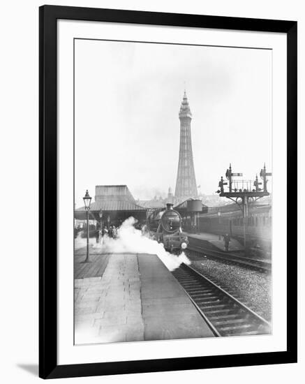 The Fylde Coast Express at Blackpool Central Station-null-Framed Premium Photographic Print