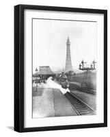 The Fylde Coast Express at Blackpool Central Station-null-Framed Photographic Print