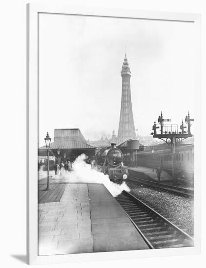 The Fylde Coast Express at Blackpool Central Station-null-Framed Photographic Print
