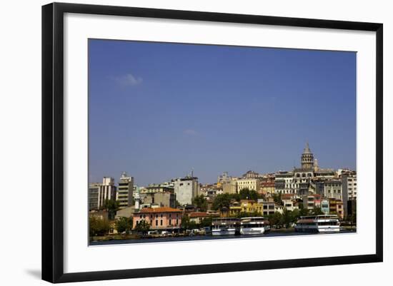 The Galata Tower and City Along the Bosphorus Strait, Istanbul, Turkey, Europe, Eurasia-Simon Montgomery-Framed Photographic Print