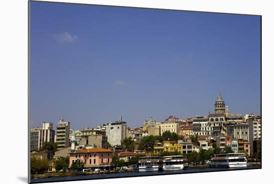 The Galata Tower and City Along the Bosphorus Strait, Istanbul, Turkey, Europe, Eurasia-Simon Montgomery-Mounted Photographic Print