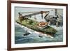 The Galatea, Fitted with a Heavy Lifting Crane-John S. Smith-Framed Giclee Print