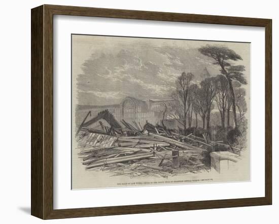 The Gale of Last Week, Ruins of the North Wing of Sydenham Crystal Palace-null-Framed Giclee Print