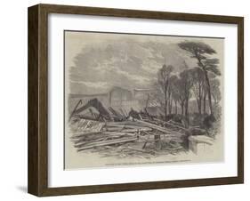 The Gale of Last Week, Ruins of the North Wing of Sydenham Crystal Palace-null-Framed Giclee Print