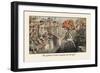 The Gallant Curtius Leaping Into the Gulf-John Leech-Framed Art Print