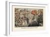 The Gallant Curtius Leaping Into the Gulf-John Leech-Framed Art Print