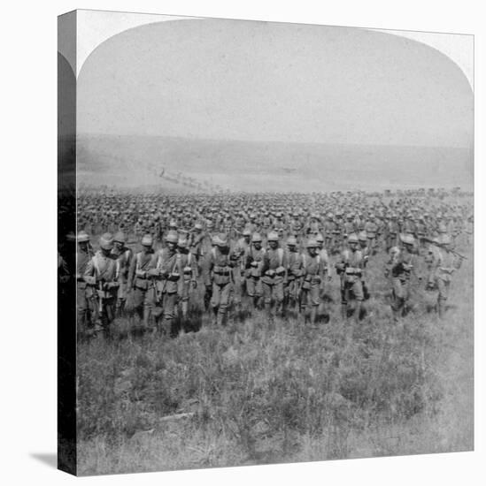 The Gallant Guards Brigade Marching on Brandfort, Boer War, South Africa, 1901-Underwood & Underwood-Stretched Canvas