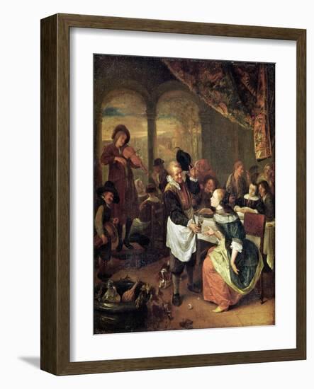 The Gallant Innkeeper-Jan Havicksz. Steen-Framed Giclee Print