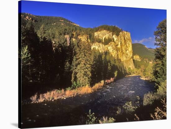 The Gallatin River Near Bozeman, Montana, USA-Chuck Haney-Stretched Canvas