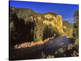 The Gallatin River Near Bozeman, Montana, USA-Chuck Haney-Stretched Canvas