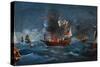 The Galleon Great Harry, Flagship of English Fleet, Oil on Canvas-null-Stretched Canvas