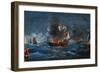 The Galleon Great Harry, Flagship of English Fleet, Oil on Canvas-null-Framed Giclee Print