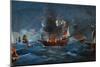 The Galleon Great Harry, Flagship of English Fleet, Oil on Canvas-null-Mounted Giclee Print