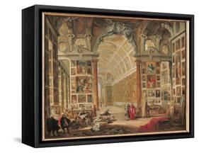 The Gallery of Cardinal Silvio Valenti-Gonzaga in Rome, 1749-Giovanni Paolo Pannini-Framed Stretched Canvas