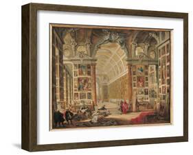 The Gallery of Cardinal Silvio Valenti-Gonzaga in Rome, 1749-Giovanni Paolo Pannini-Framed Giclee Print