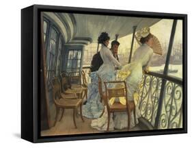 The Gallery of Hms Calcutta (Portsmouth)-James Tissot-Framed Stretched Canvas