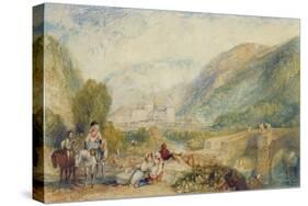 The Gallery of Modern British Artists 1834-1836 Watercolours, Rievaulx Abbey-J. M. W. Turner-Stretched Canvas