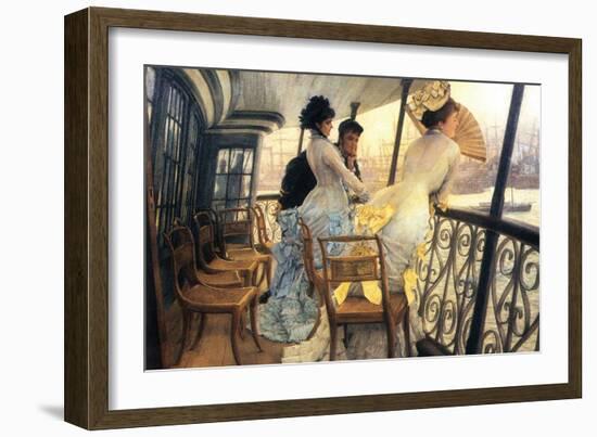 The Gallery of the H.M.S. Calcutta-James Tissot-Framed Art Print