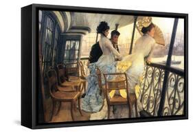 The Gallery of the H.M.S. Calcutta-James Tissot-Framed Stretched Canvas
