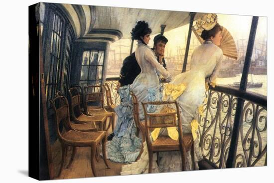 The Gallery of the H.M.S. Calcutta-James Tissot-Stretched Canvas