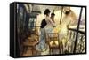 The Gallery of the H.M.S. Calcutta-James Tissot-Framed Stretched Canvas