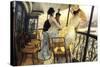 The Gallery of the H.M.S. Calcutta-James Tissot-Stretched Canvas