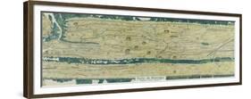 The Gallo-Roman Segment of the Peutinger Table, Facsimile of the 3rd Century Original-null-Framed Giclee Print