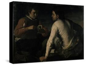 The Gamblers, before 1665-Domenico Gargiulo-Stretched Canvas
