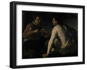 The Gamblers, before 1665-Domenico Gargiulo-Framed Giclee Print