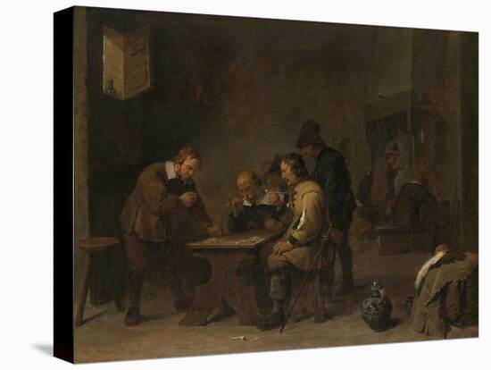 The Gamblers, C.1640-David the Younger Teniers-Stretched Canvas