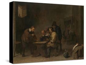 The Gamblers, C.1640-David the Younger Teniers-Stretched Canvas