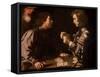 The Gamblers-Caravaggio-Framed Stretched Canvas