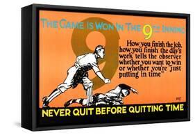 The Game Is Won In The 9th Inning-Robert Beebe-Framed Stretched Canvas