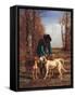 The Game Keeper Stops Near His Dogs-null-Framed Stretched Canvas