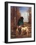 The Game Keeper Stops Near His Dogs-null-Framed Giclee Print