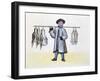 The Game Merchant, from a Book on the Street Calls of Peking, C.1785 (W/C and Gouache on Paper)-null-Framed Giclee Print