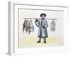 The Game Merchant, from a Book on the Street Calls of Peking, C.1785 (W/C and Gouache on Paper)-null-Framed Giclee Print