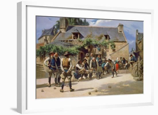 The Game of Boules at Pont-Aven, 1869-Charles Giraud-Framed Giclee Print