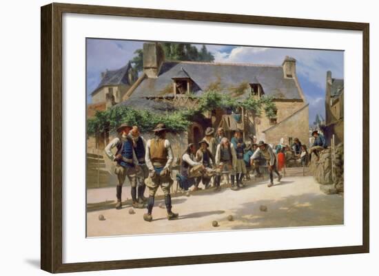 The Game of Boules at Pont-Aven, 1869-Charles Giraud-Framed Giclee Print