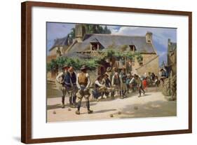 The Game of Boules at Pont-Aven, 1869-Charles Giraud-Framed Giclee Print