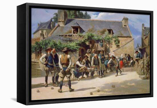 The Game of Boules at Pont-Aven, 1869-Charles Giraud-Framed Stretched Canvas