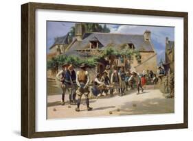 The Game of Boules at Pont-Aven, 1869-Charles Giraud-Framed Giclee Print