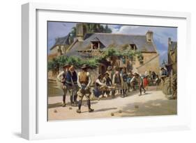 The Game of Boules at Pont-Aven, 1869-Charles Giraud-Framed Giclee Print