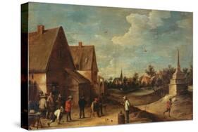 The Game of Bowls-David Teniers the Younger-Stretched Canvas