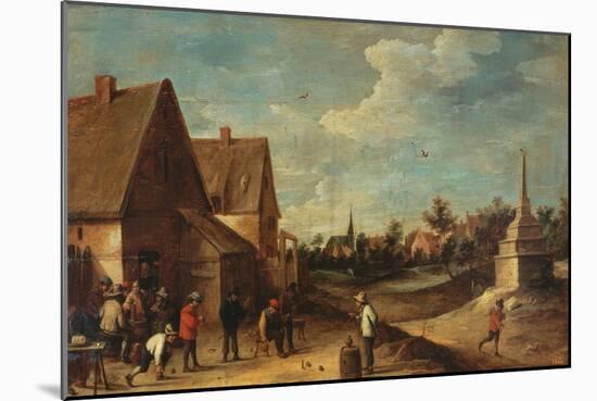 The Game of Bowls-David Teniers the Younger-Mounted Giclee Print