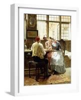 The Game of Checkers-C. Hendrick Nordenberg-Framed Giclee Print