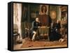 The Game of Chess-Gerard Portielje-Framed Stretched Canvas