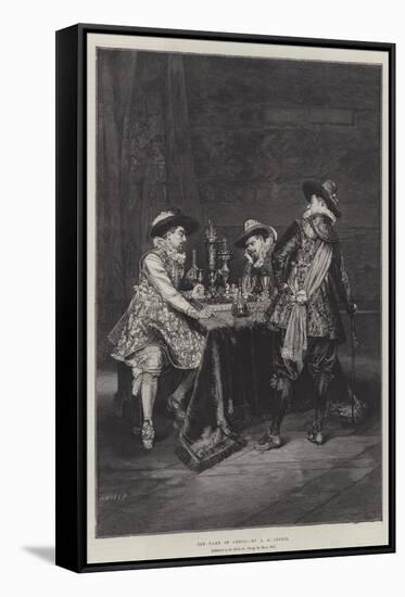 The Game of Chess-Adolphe Alexandre Lesrel-Framed Stretched Canvas
