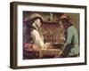 The Game of Draughts, 1844-Gustave Courbet-Framed Giclee Print