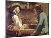 The Game of Draughts, 1844-Gustave Courbet-Mounted Giclee Print